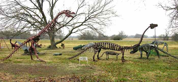 Dinodaur sculptures
