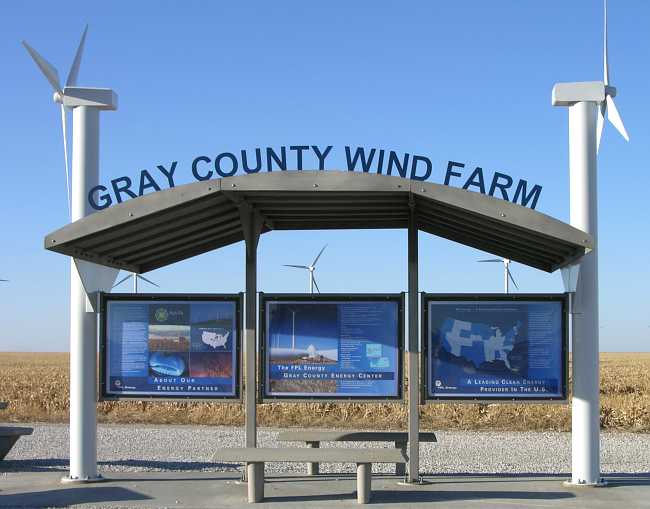 Gray County Wind Farm visitors kiosk
