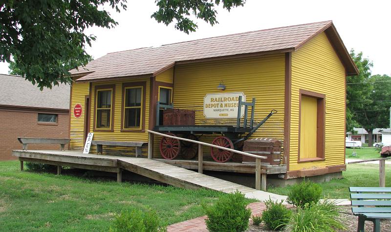 ailroad Depot and Museum - Marquette, Kansas