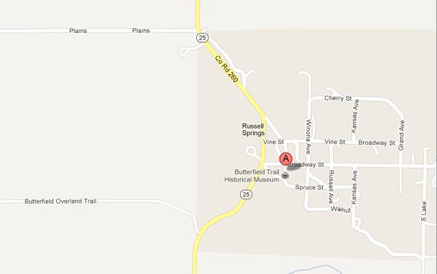 Butterfield Trail Museum Map - Russell Springs, Kansas