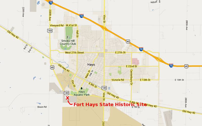 Fort Hays State Historic Site Map - Fort Scott, Kansas