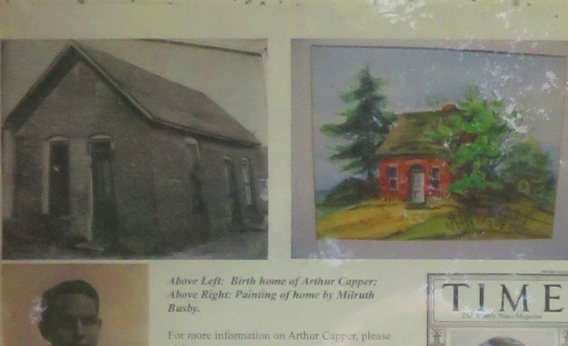Arthur Capper's birth home display