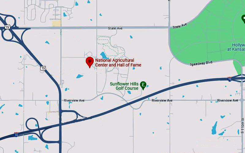 National Agricultural Center and Hall of Fame Map - Bonner Springs, Kansas