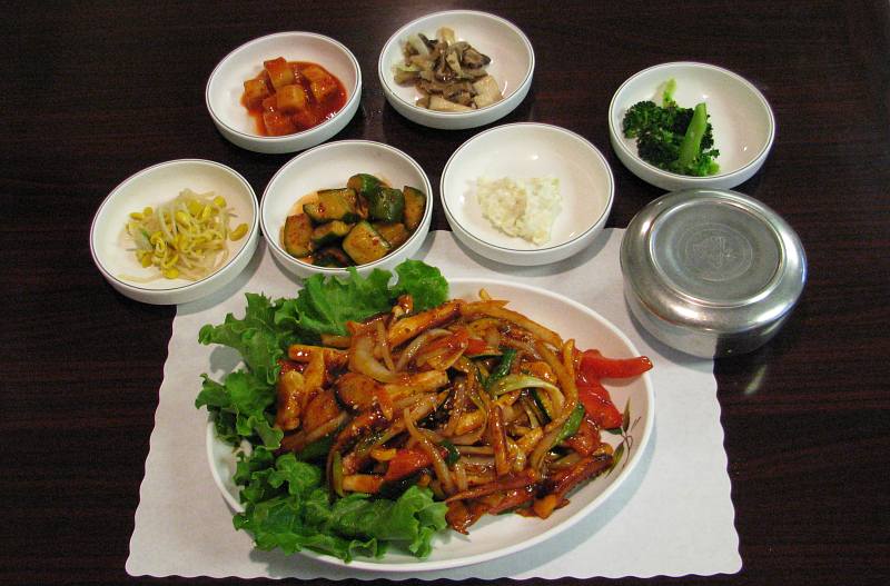 stir fried baby octopus - Korean Garden restaurant
