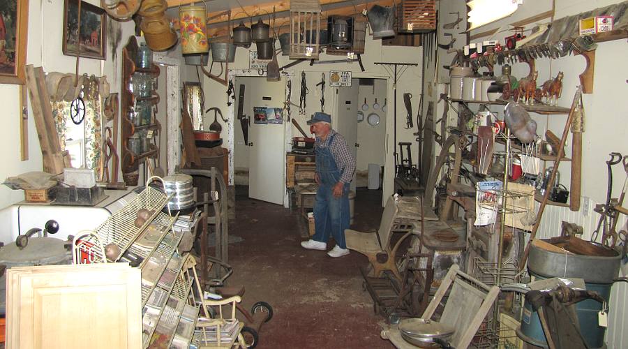 Ted Houser in Ted's Old Iron Farm and Museum