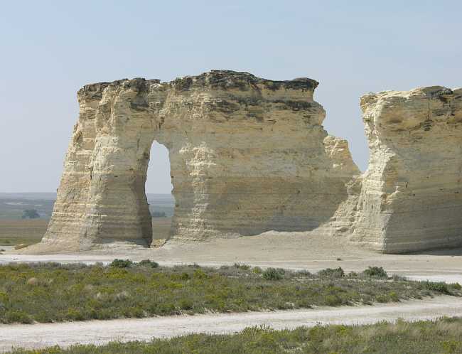 Monument Rocks are also known as Chalk Pyramids