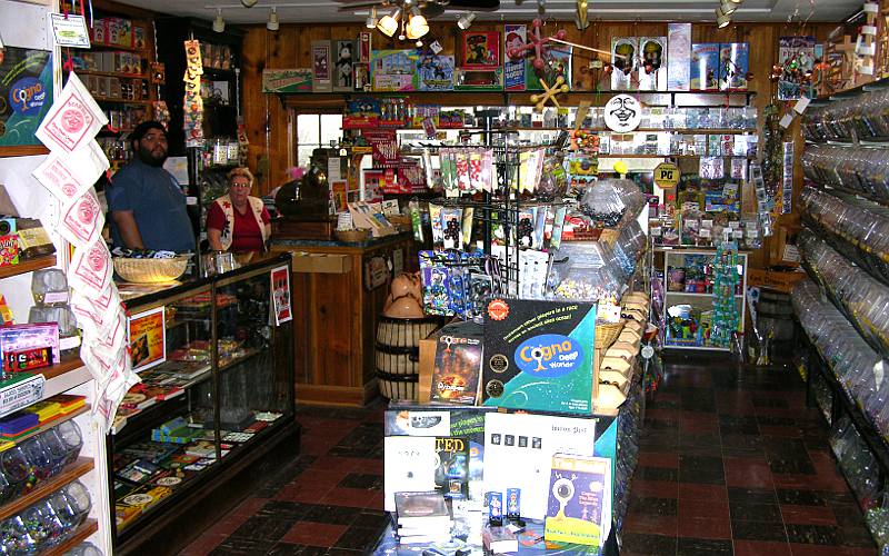 wood, glass, metal toys at moon marble company in Bonner Springs, Kansas