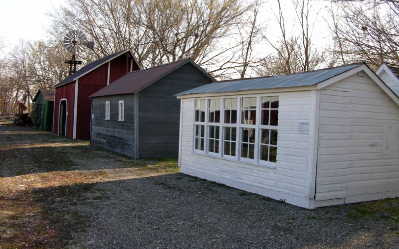 Barn, blacksmith shop and chicken house at Ag Heritage Museum