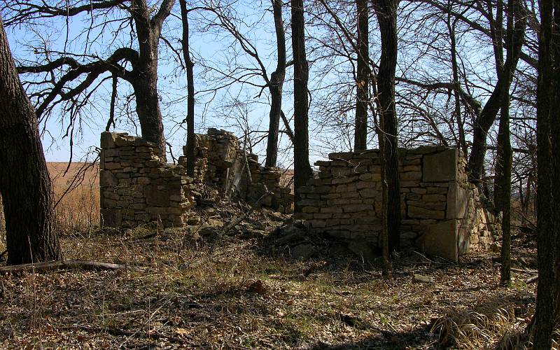 Remains of 1862 indian home in Allegawaho Heritage Memorial Park