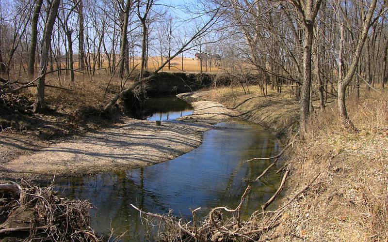 Little John Creek running through Allegawaho Heritage Memorial Park