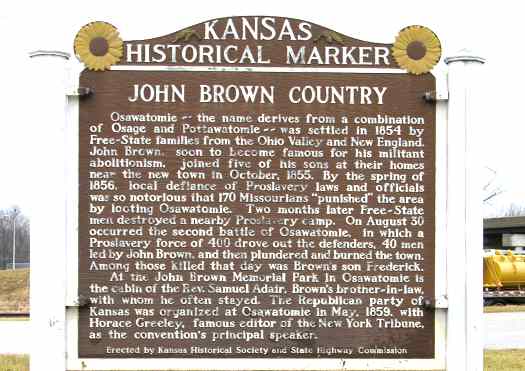 John Brown Country Historical Marker