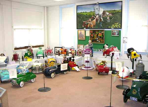 Maynard Smith pedal car collection at the Burlingame Schuyler Museum