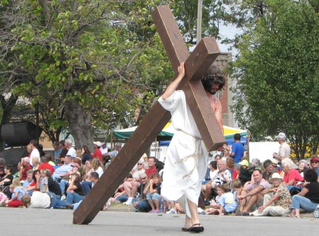 Jesus Christ carrying a cross
