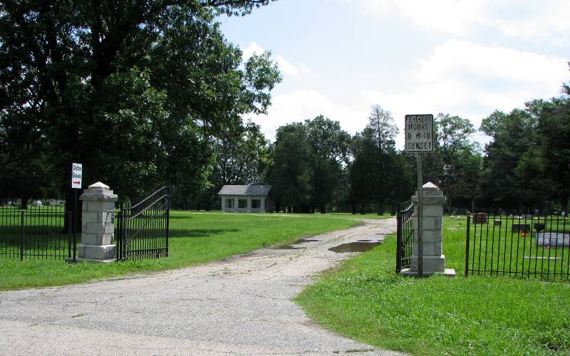 Entrence to Coffeyville's Elmwood Cemetery