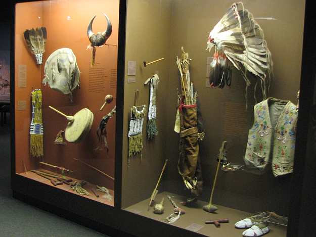 Native American exhibits at the Kauffman Museum