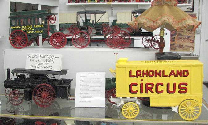 scale model steam tractor and water wagon