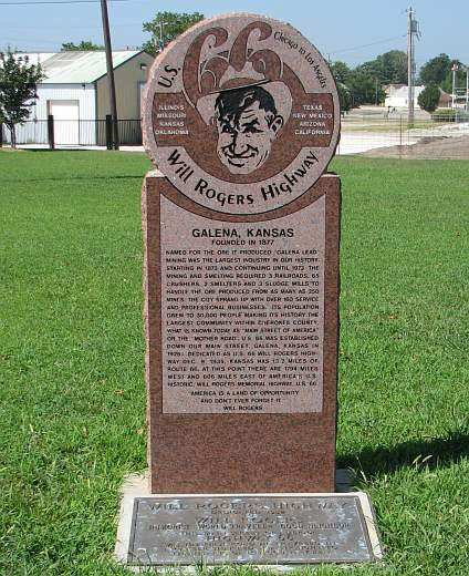 US 66 - Will Rogers Highway monument