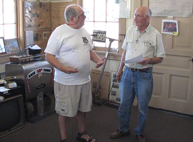 jan howard finder and Bill Toney at Galena Mining and Historical Museum