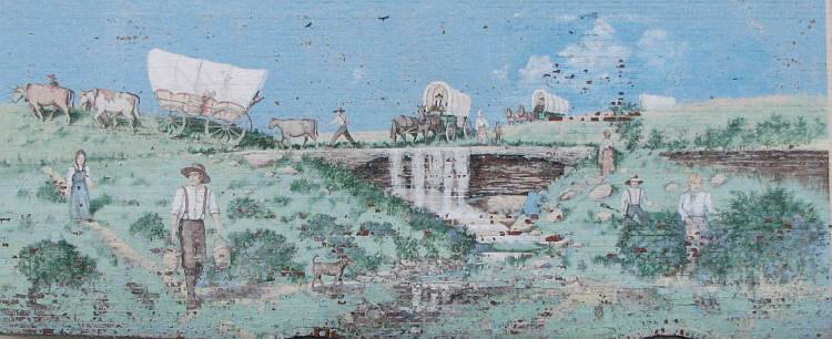 Donner-Reed Alcove Spring Mural in Blue Rapids, Kansas