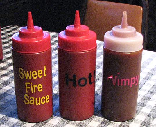 barbeque sauces at the  BBQ Shack in Paola, Kansa