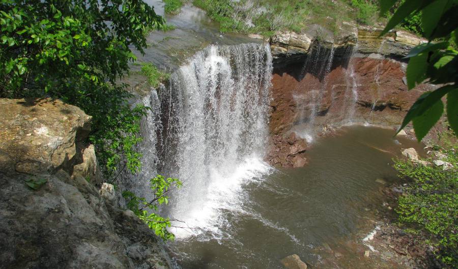 Cowley Lake Waterfall in 2008