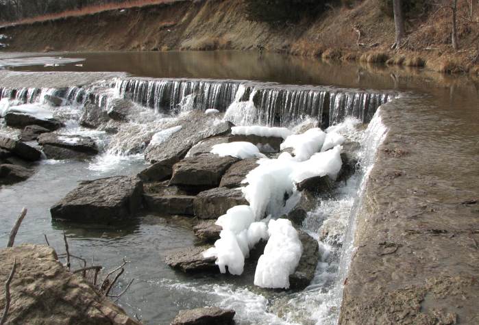 Deep Creek Waterfall in winter