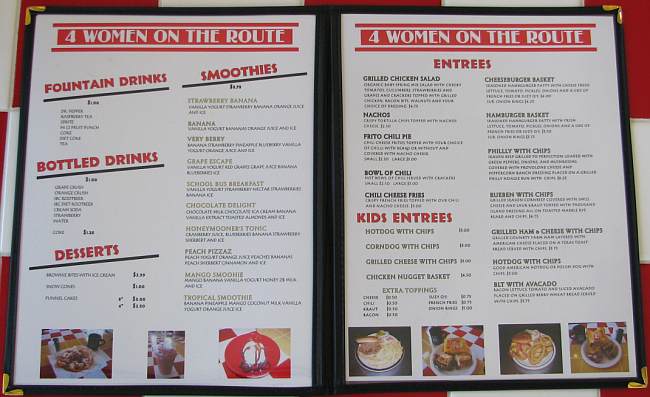 Four Women on the Route menu