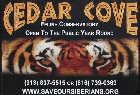Cedar Cove Feline Conservatory and Sanctuary - Louisburg, Kansas