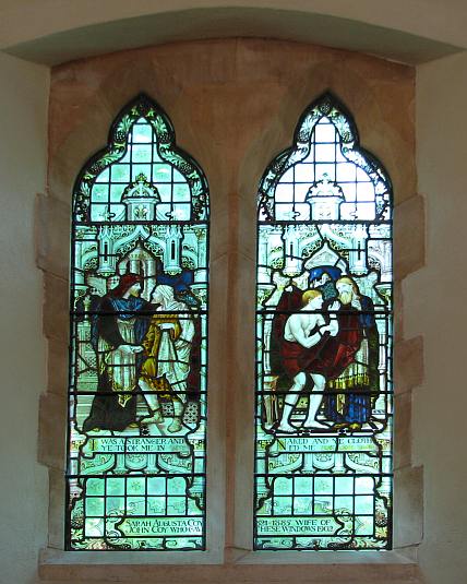 Stained glass in Osborne Memorial Chapel