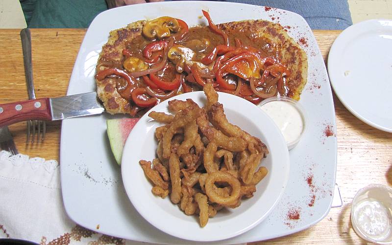 zigeuner schnitzel at beethoven's Paola restaurant