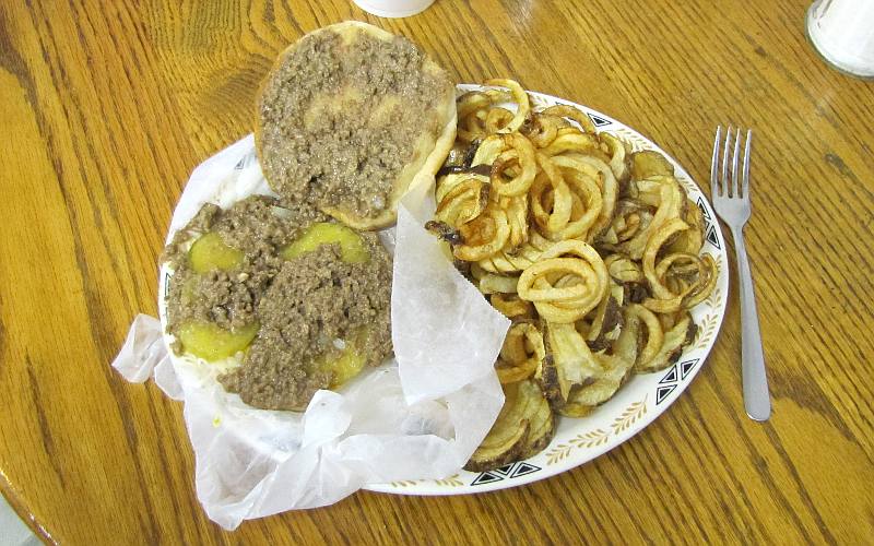 Beef burger and Susie Q's at Beef Burger Bob's