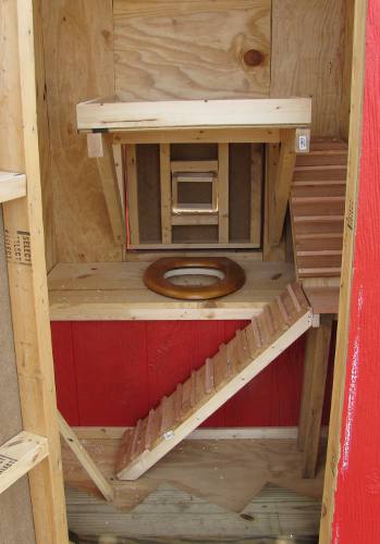 Outhouse Chicken House interior