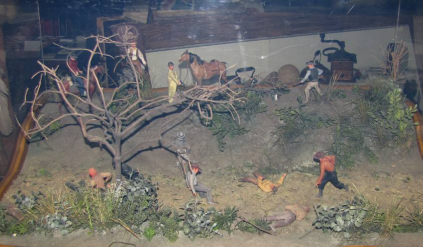 Marais de Cygne Massacre diorama - Trading Post Museum