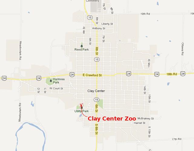 Clay Center Zoo Map - Clay Center, Kansas
