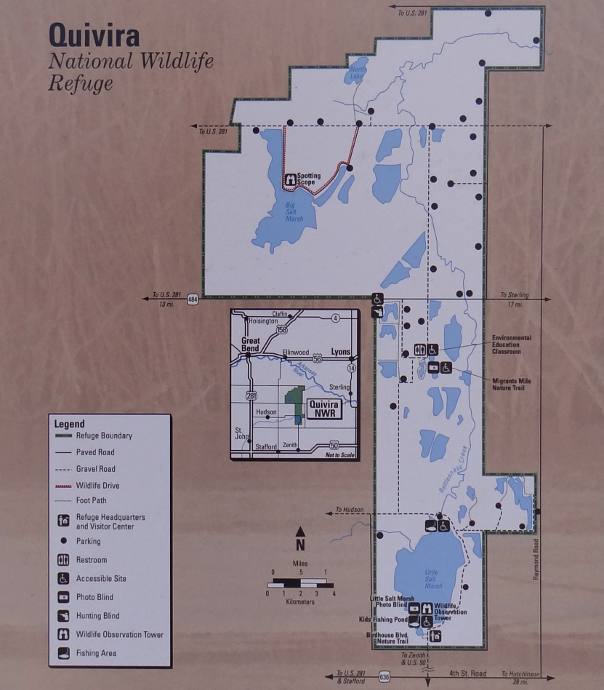 Quivira National Wildlife Refuge Map - Kansas