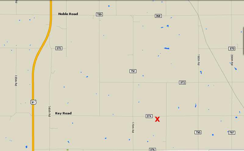 Boston Corbett's Dugout map - Concordia, Kansas