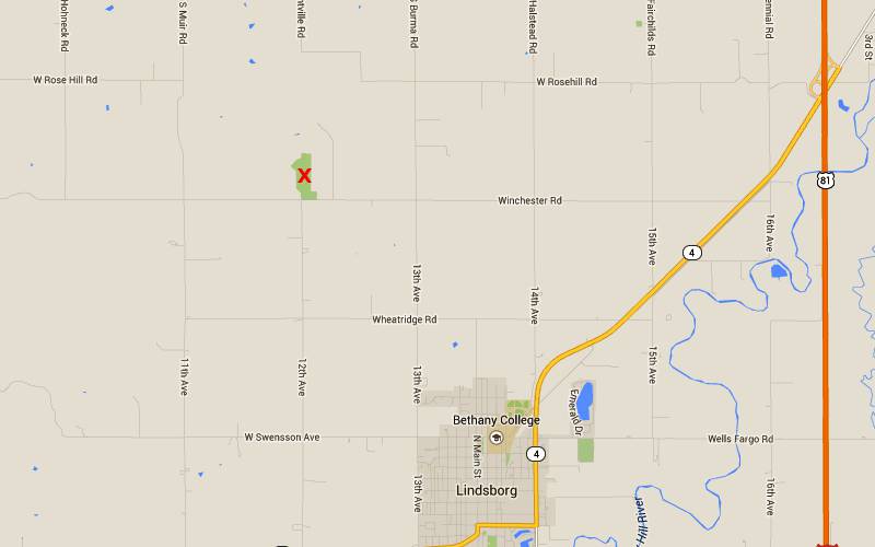 Coronado Heights Map - Lindsborg, Kansas