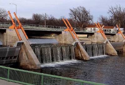 Lincoln Street Dam and Bridge - Wichita, Kansas