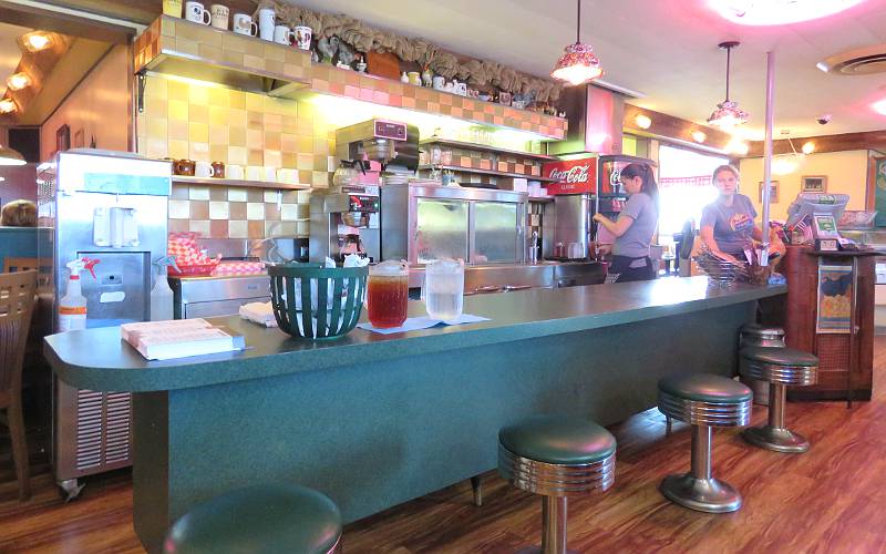 Counter at Al's Chickenette restaurant