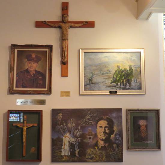 Father Kapaun paintings and crucifixes