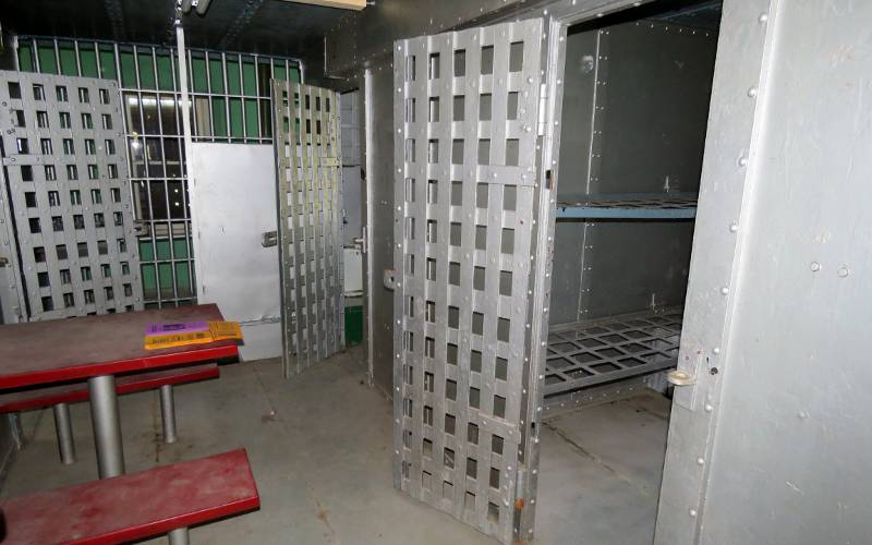 Prison cells in the Jewell County Jail