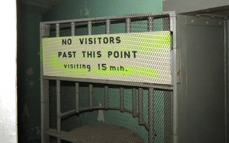 Jail visitors sign