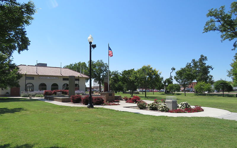 Dodge City Hooverr Pavillion and 911 Liberty Garden.