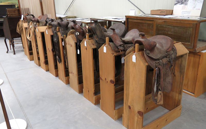 Saddles in the Trego County Historial Museum