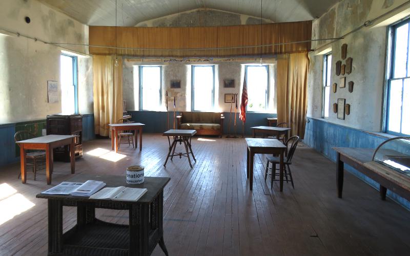 meeting room in the Vinland Grange Hall