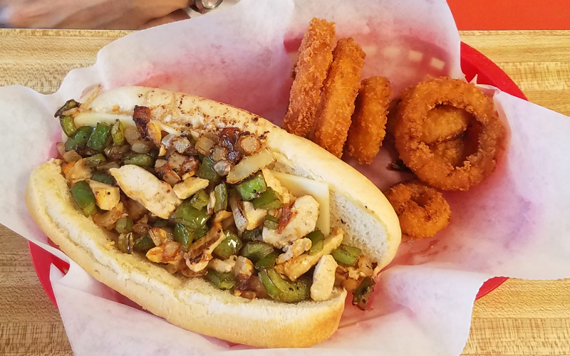 Chicken Philly sandwich at Benny's Burgers and Shakes - Cheney, Kansas