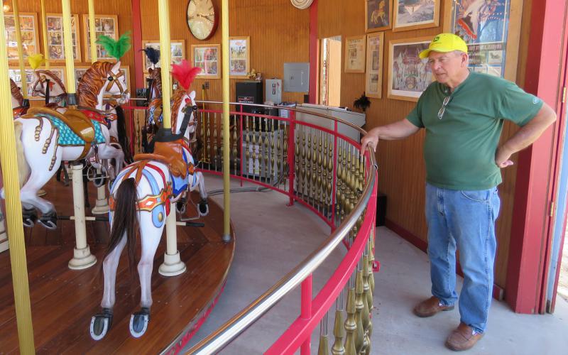 Ernie Griffin with the Wilmore Kansas Carousel