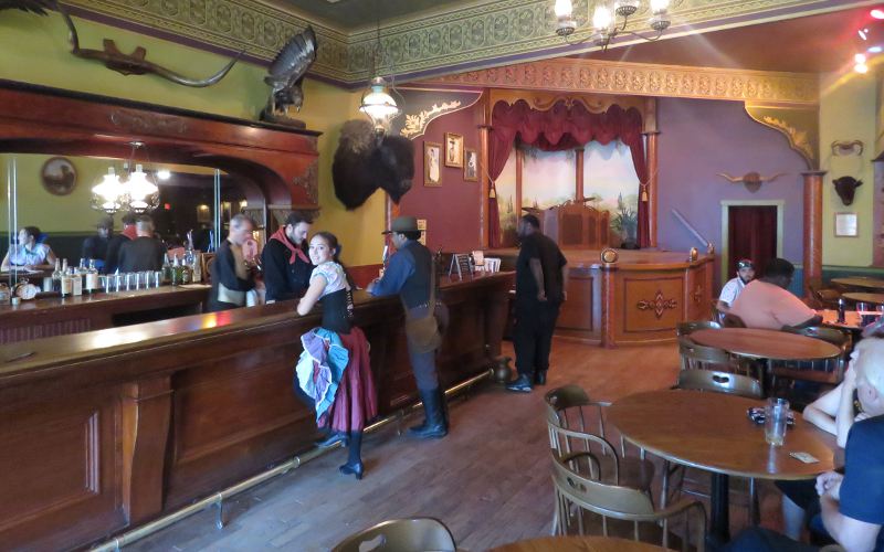 Long Branch Saloon piano and stage - Picture of Boot Hill Museum