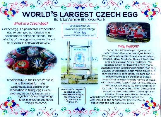 Worlds Largest Czech Egg - Wilson, Kansas