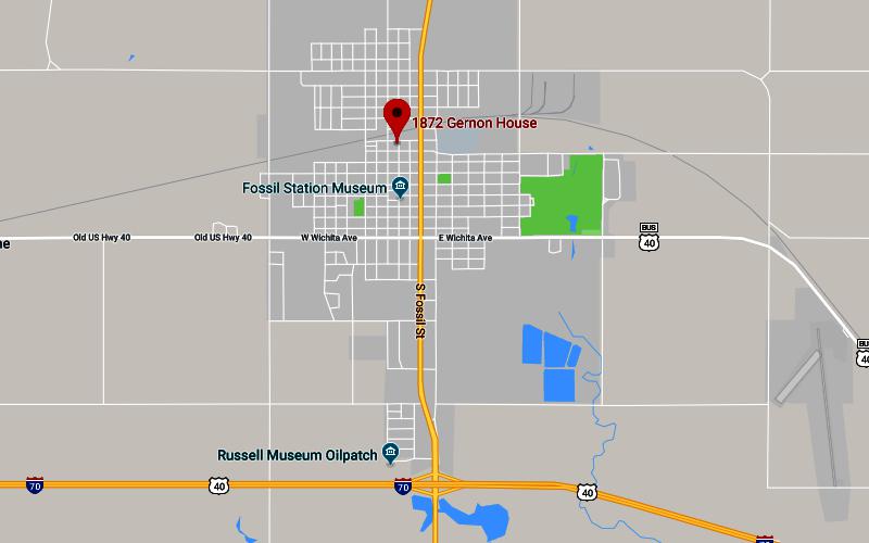 Gernon House Map - Russell, Kansas